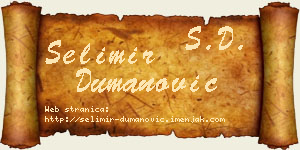Selimir Dumanović vizit kartica